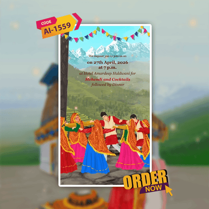 Uttarakhandi Wedding Invitation Video | AI-1559
