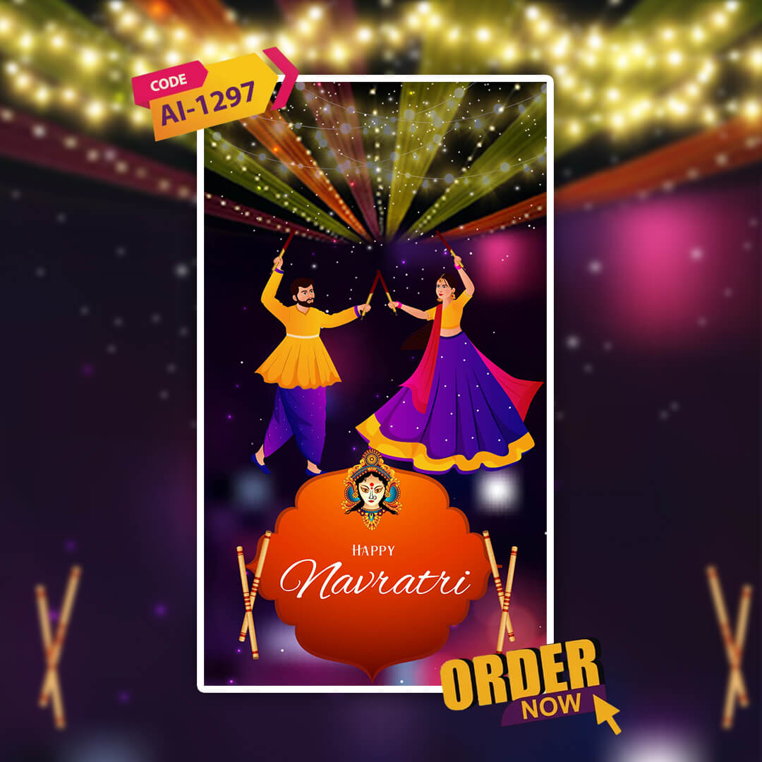 Navratri Festival Invitation Video | Garba night | AI-1297