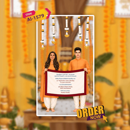 Ganesh Chaturthi Invitation Video | Digital Video Invitation | AI-1579