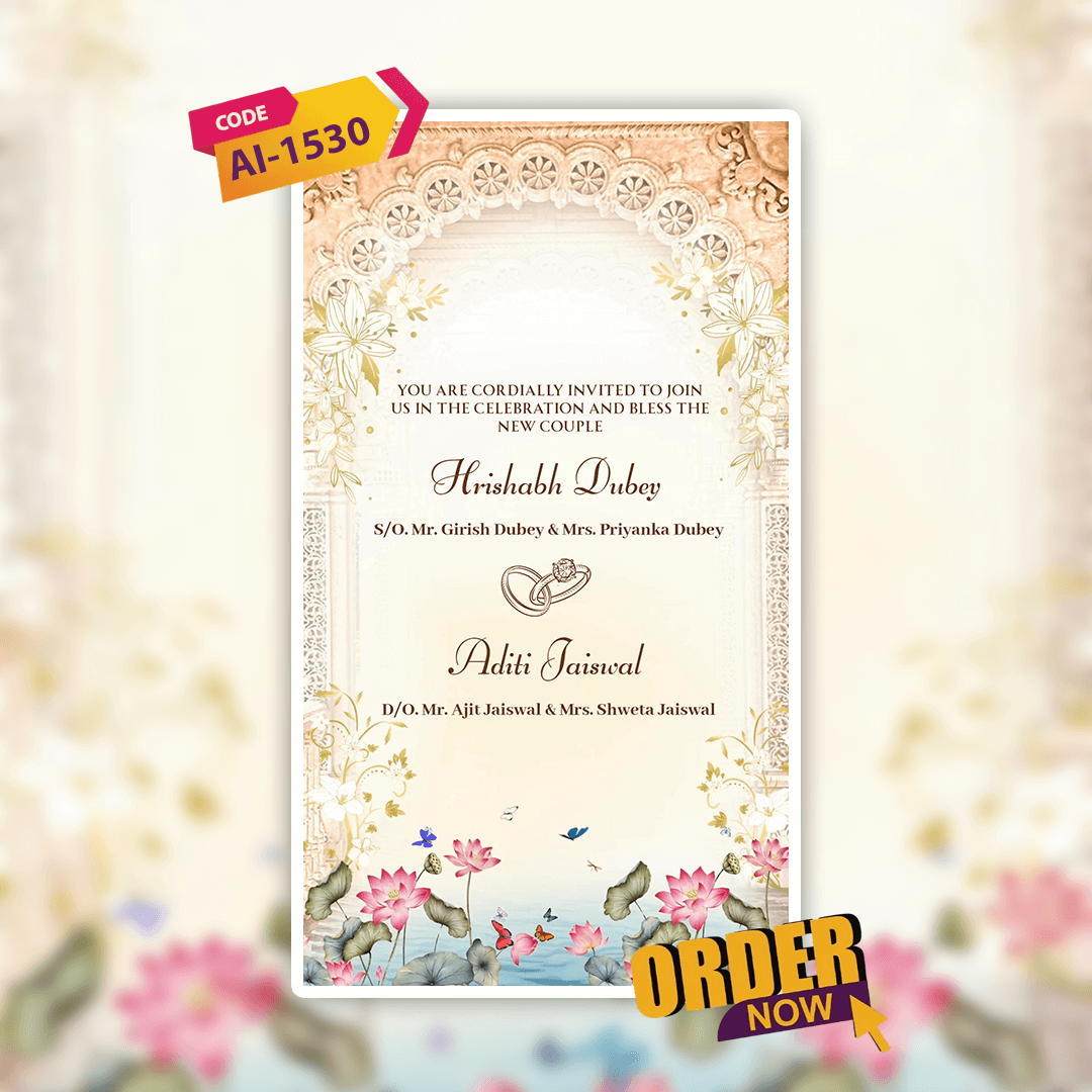 Engagement Invitation Video | Ring Ceremony Video Invitation | AI-1530