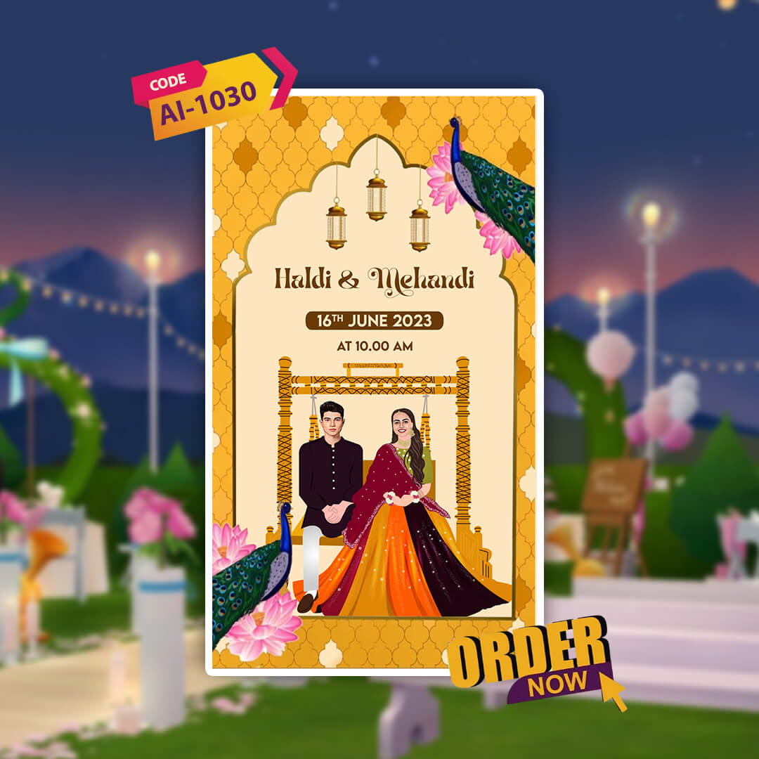 Wedding Video Invitation | Shareable theme | AI-1030