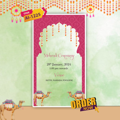 Rajasthani Wedding Invitation Video | Editable | AI-1225