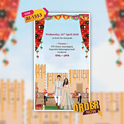 Roka Ceremony Invitation Video | AI-1553