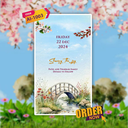 Wedding Video Invitation | Modern Theme |  AI-1003