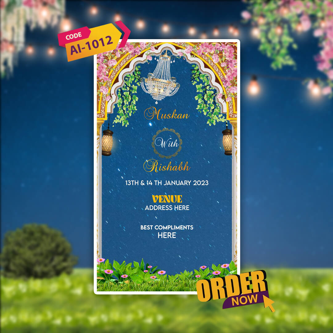 Wedding Video Invitation | Nikah, Shaadi & Reception| AI-1012