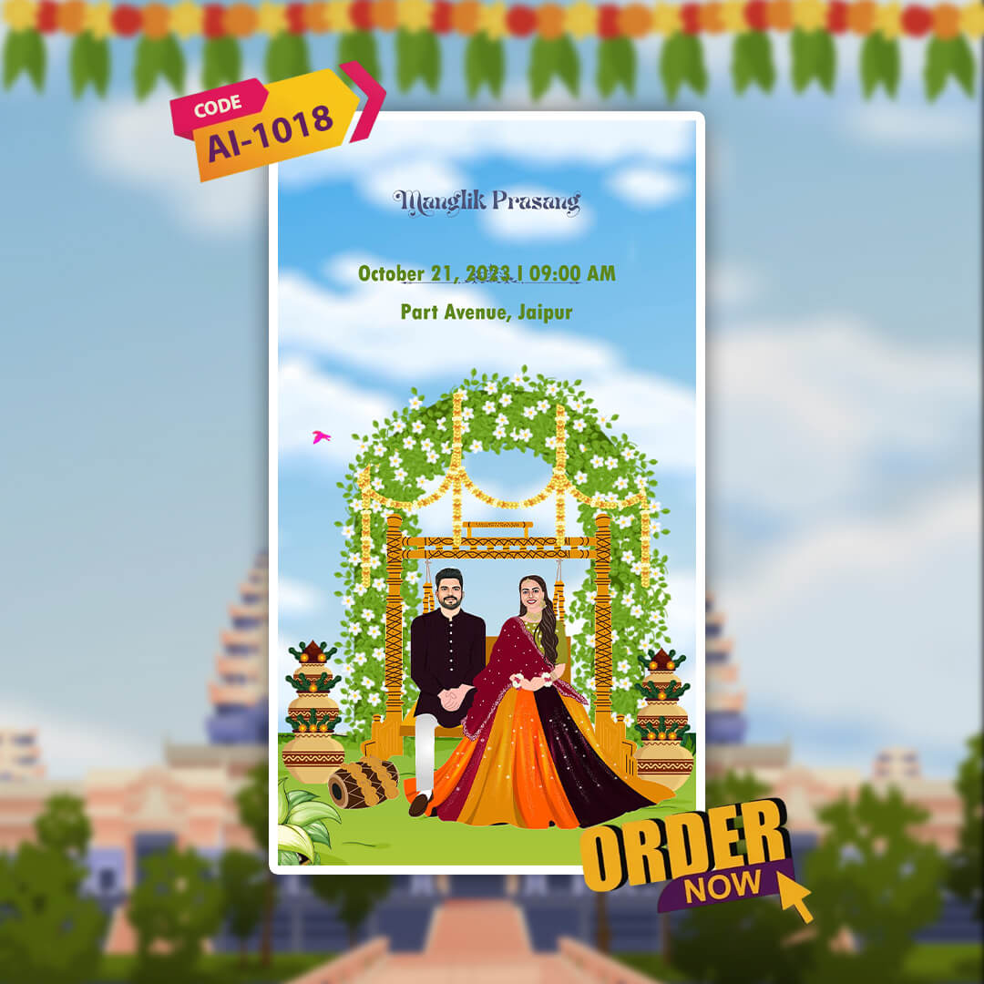 Wedding Video Invitation | Night-Themed | AI-1018