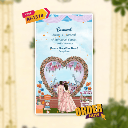 Wedding Invitation Video | Caricature Wedding Video Invitation | AI-1578