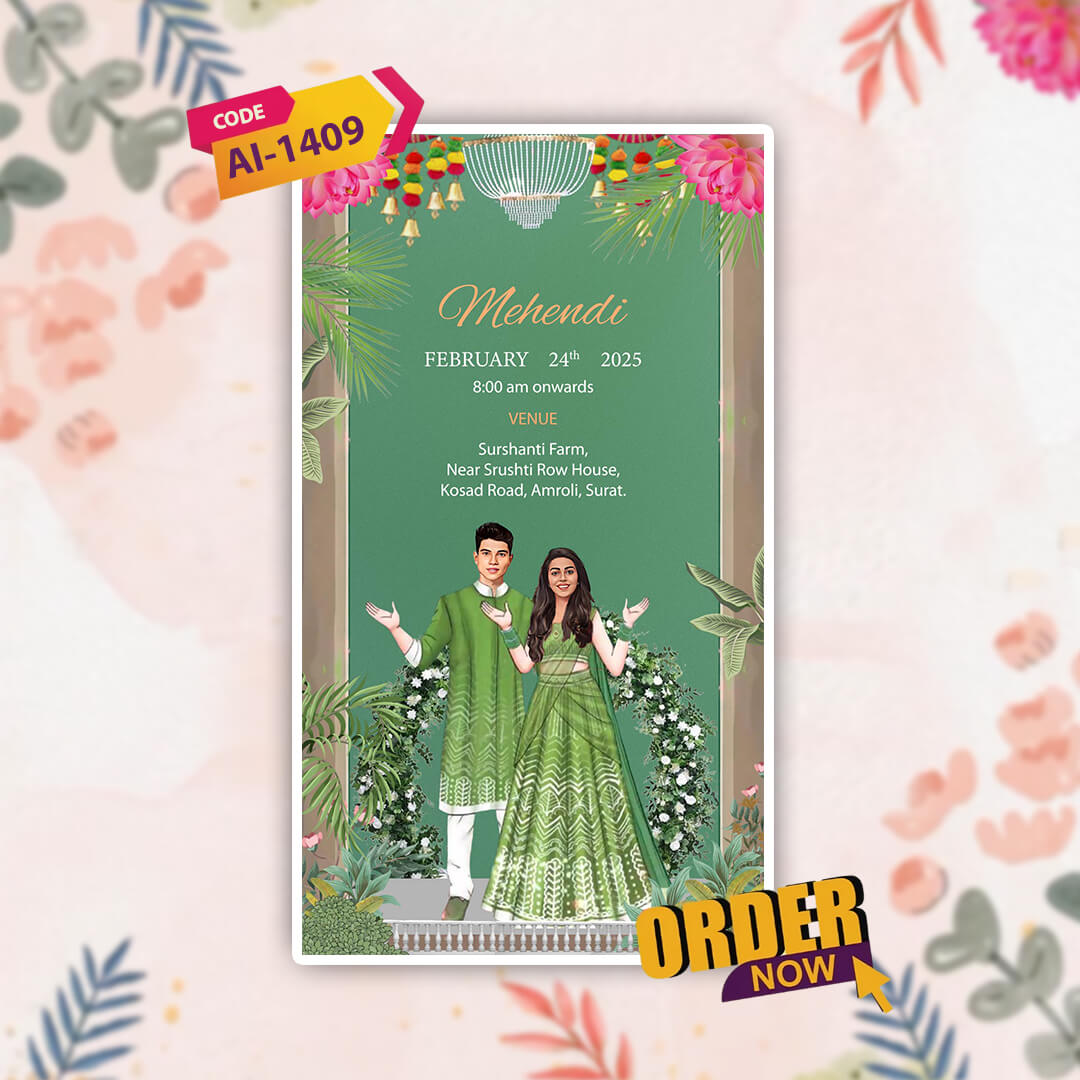 Buddhist Wedding Invitation Video | Digital E‑Invite | AI-1409