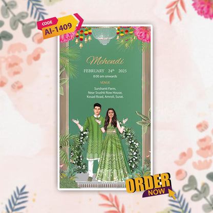 Buddhist Wedding Invitation Video | Digital E‑Invite | AI-1409