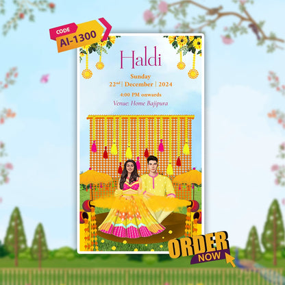 Digital Wedding Invitation Video | Heartfelt Personalization | AI-1300