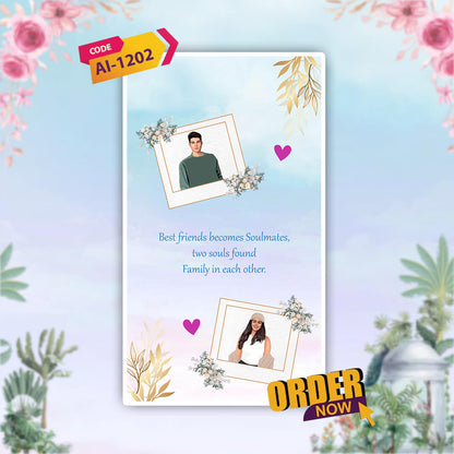Custom Love Story Wedding Invitation Video | Dreamy Elegant | AI-1202