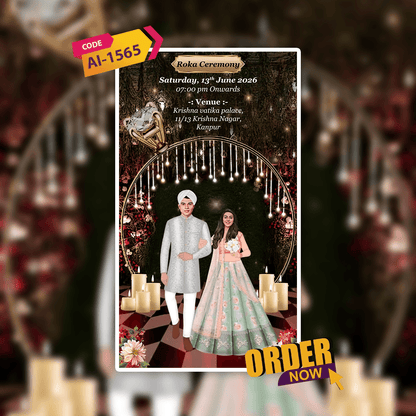 Sikh Engagement Invitation Video | Ring Ceremony Video Invitation | AI-1565