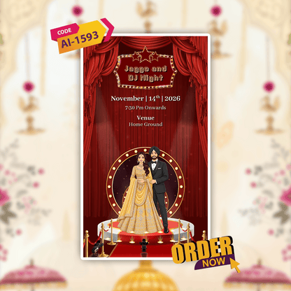 Sikh Wedding Invitation Video | Punjabi Wedding Video Invitation | AI-1593