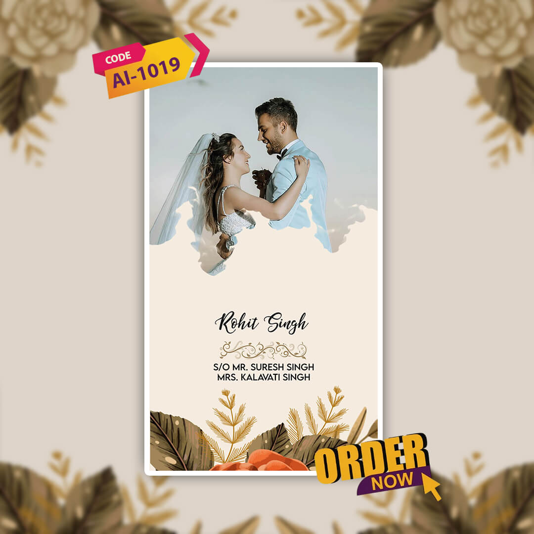 Wedding Video Invitation | pastel backgrounds| AI-1019