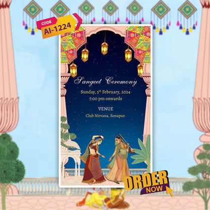 Rajasthani Wedding Invitation Video | Royal Marwari | AI-1224