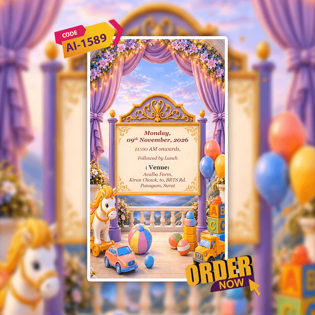 Annaprashan Ceremony Invitation Video | Rice Feeding Ceremony Video Invitation | AI-1589