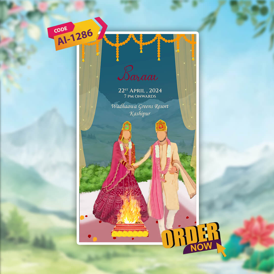 Uttarakhandi Wedding Invitation Video | Digital Invite | AI-1287