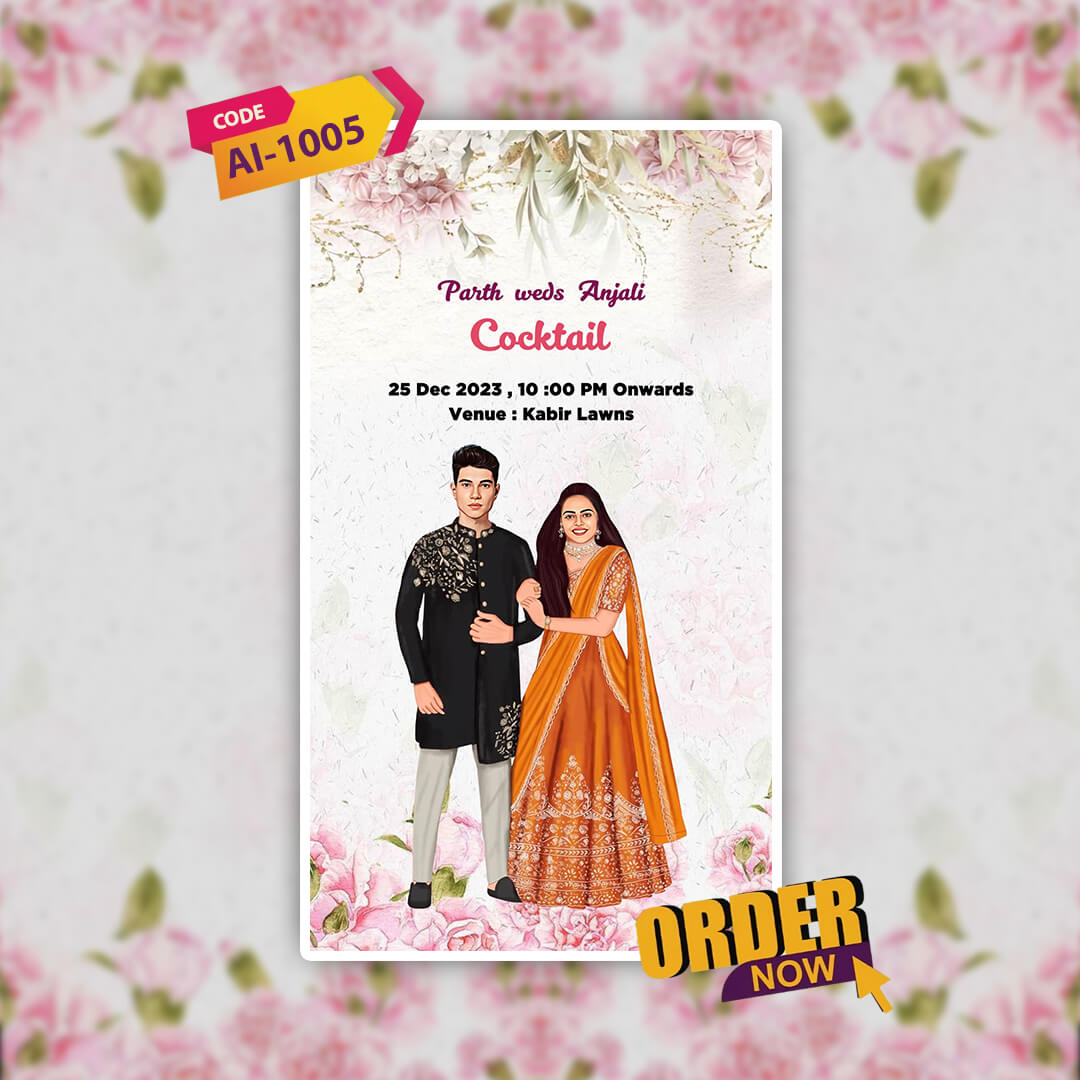 Wedding Video Invitation | Customize| AI-1005