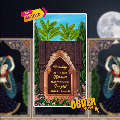 Wedding Video Invitation | Cultural Scenes | AI-1010