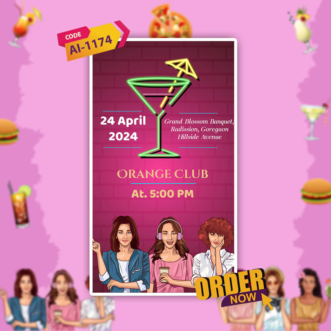 Kitty Party Invitation Video | E-Cards Invites | AI-1174