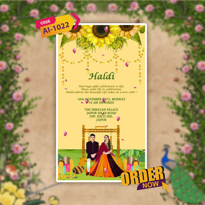Wedding Video Invitation | Modern Invite | AI-1022