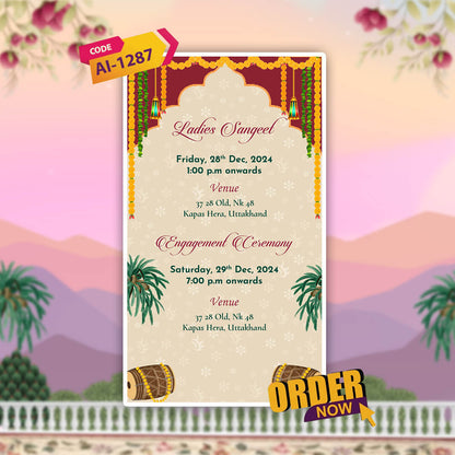 Uttarakhandi Wedding Invitation Video | Digital Invite | AI-1287