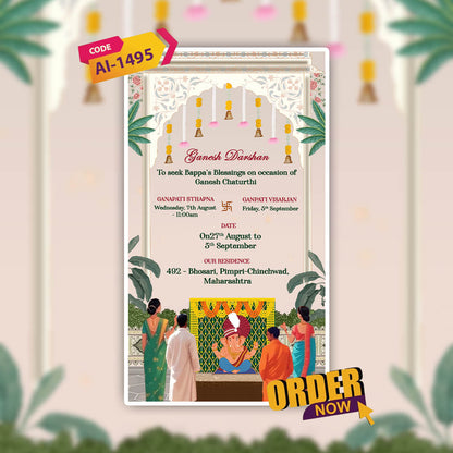 Ganesh Chaturthi Invitation Video | Vinayaka Chavithi| AI-1495