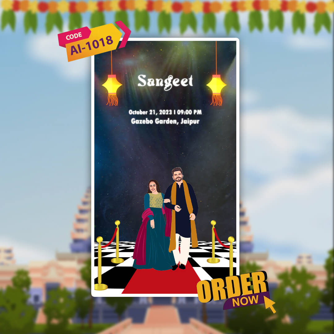 Wedding Video Invitation | Night-Themed | AI-1018