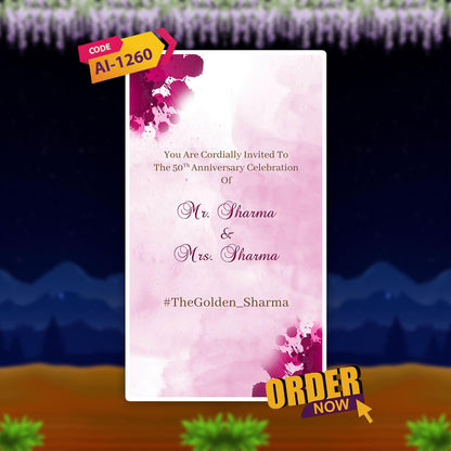 Anniversary Video Invitation | Romantic Journey | AI-1260