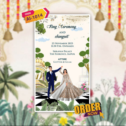 Wedding Video Invitation | Romantic Video Template |AI-1014