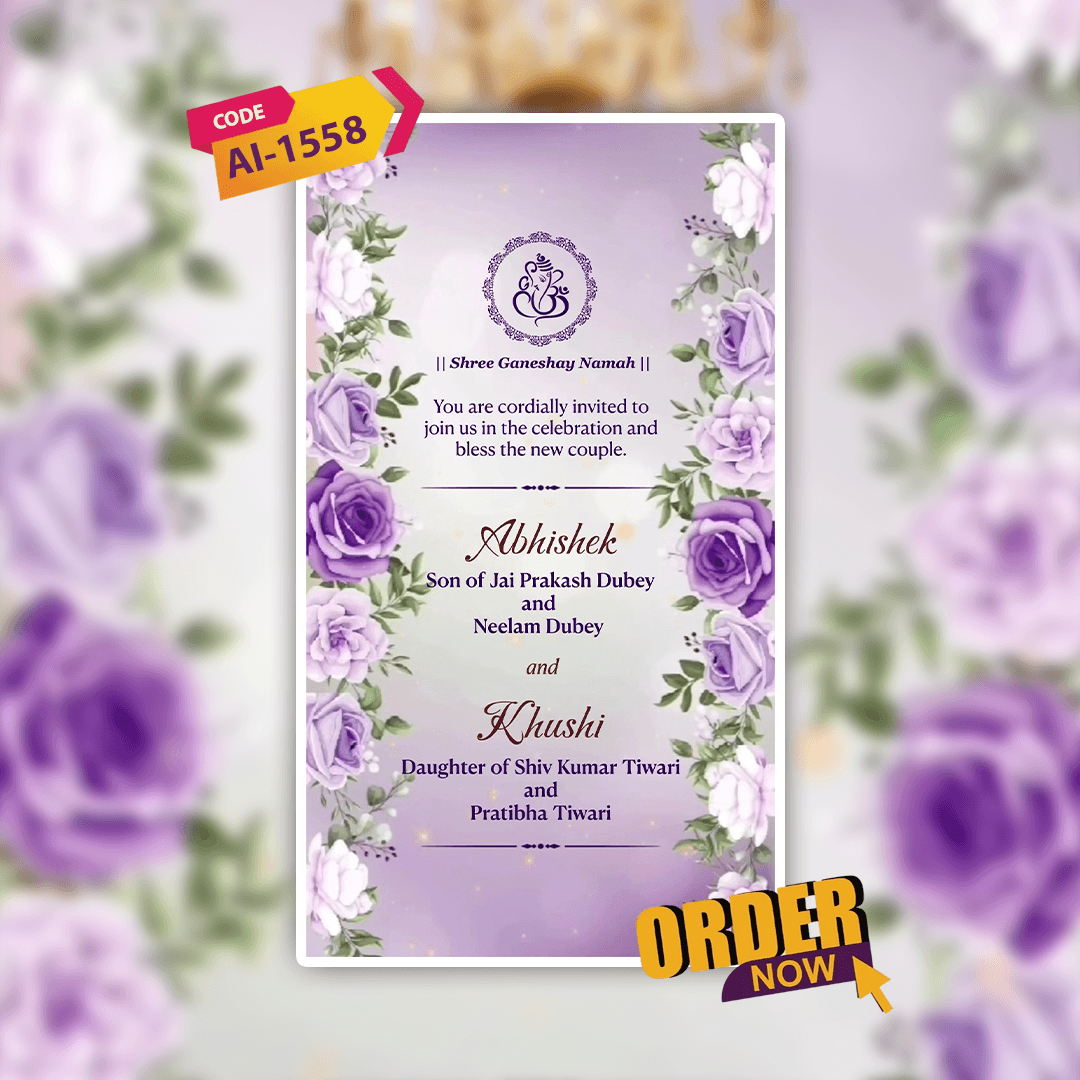 Engagement Invitation Video | Ring Ceremony Video Invitation | AI-1558