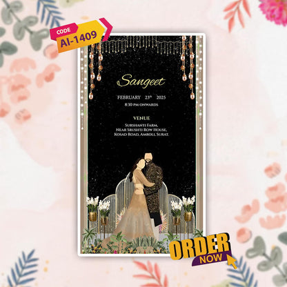 Buddhist Wedding Invitation Video | Digital E‑Invite | AI-1409