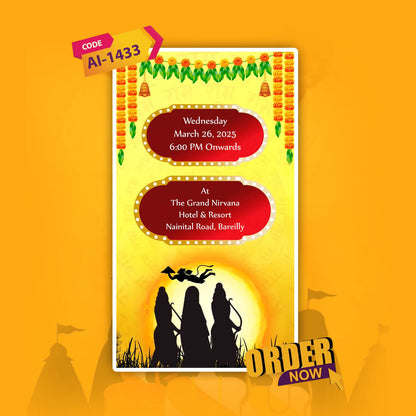 Naming Ceremony  | Modern Invite E Card | AI-1433