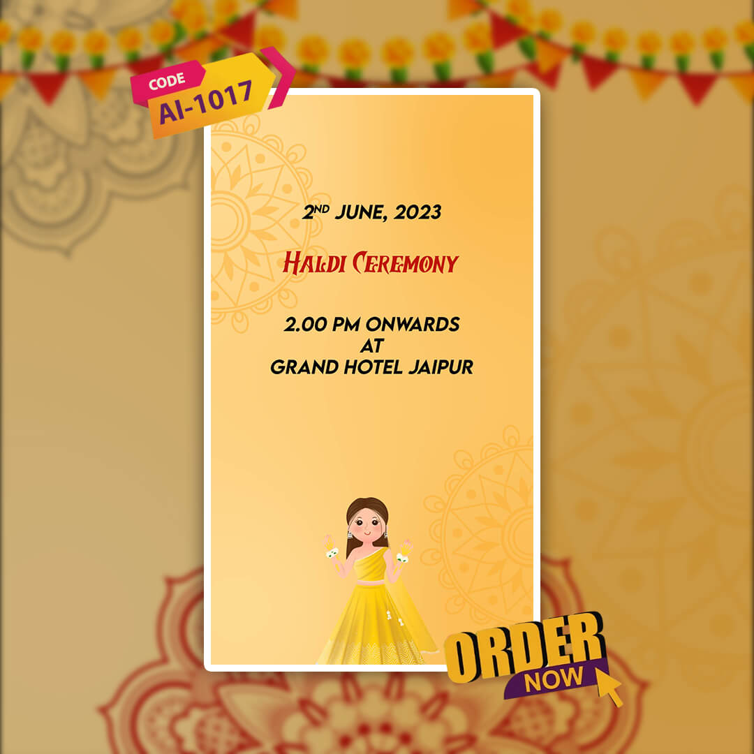 Wedding Video Invitation | vibrant and elegant Theme | AI-1017