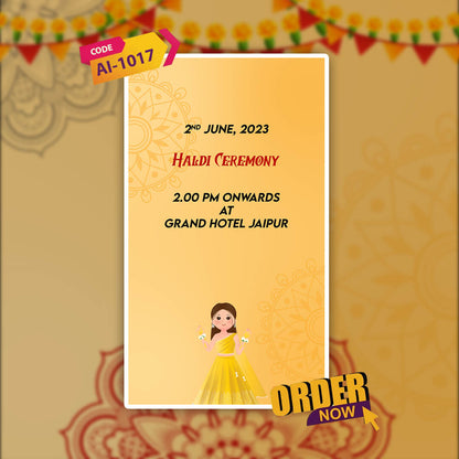 Wedding Video Invitation | vibrant and elegant Theme | AI-1017