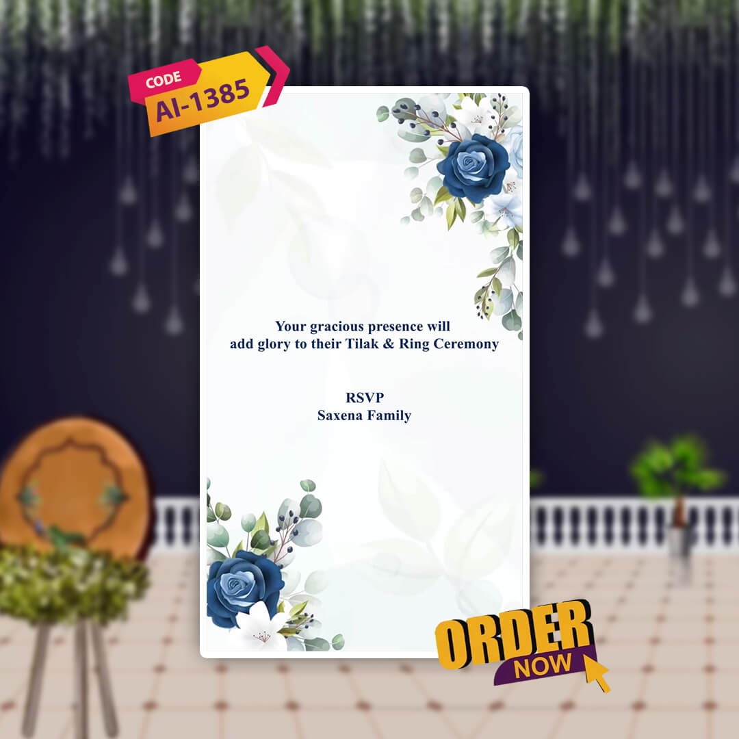 Engagement & Ring Ceremony Video Invitation | Fireworks | AI-1385