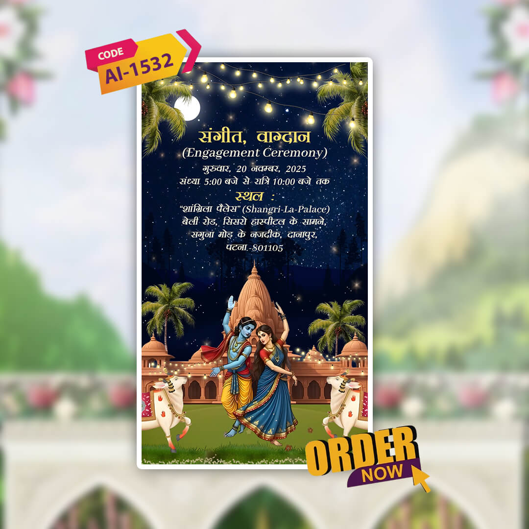 Digital Wedding Invitation Video | AI-1532