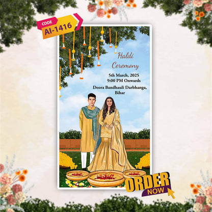 Muslim Wedding Invitation Video | Nikah & Walima | AI-1416