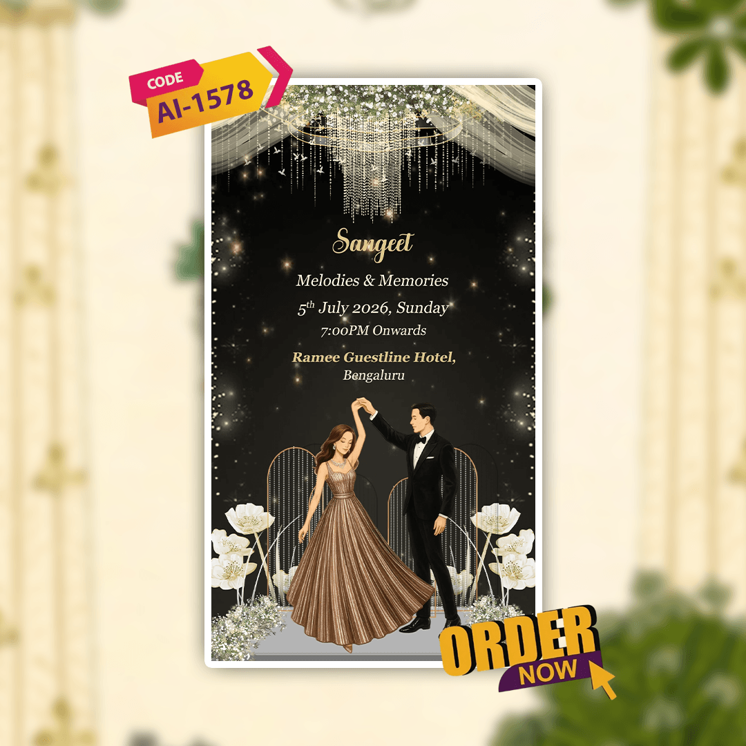 Wedding Invitation Video | Caricature Wedding Video Invitation | AI-1578