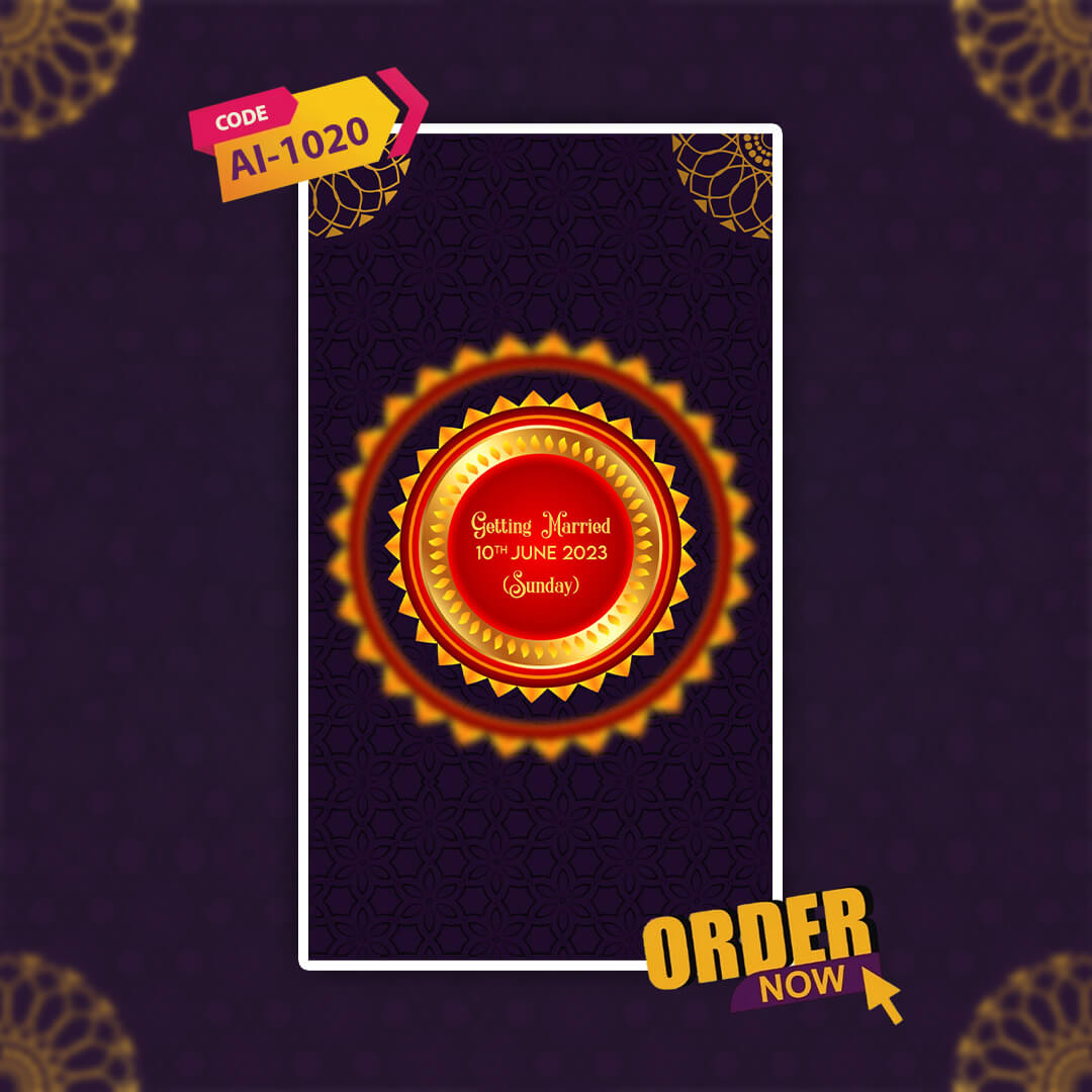 Wedding Video Invitation | Storybook Style| AI-1020
