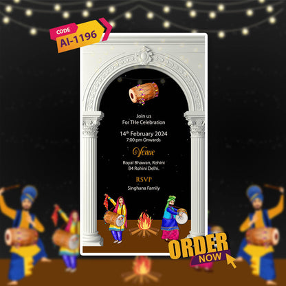 Lohri Celebration Invitation Video | Modern | AI-1196