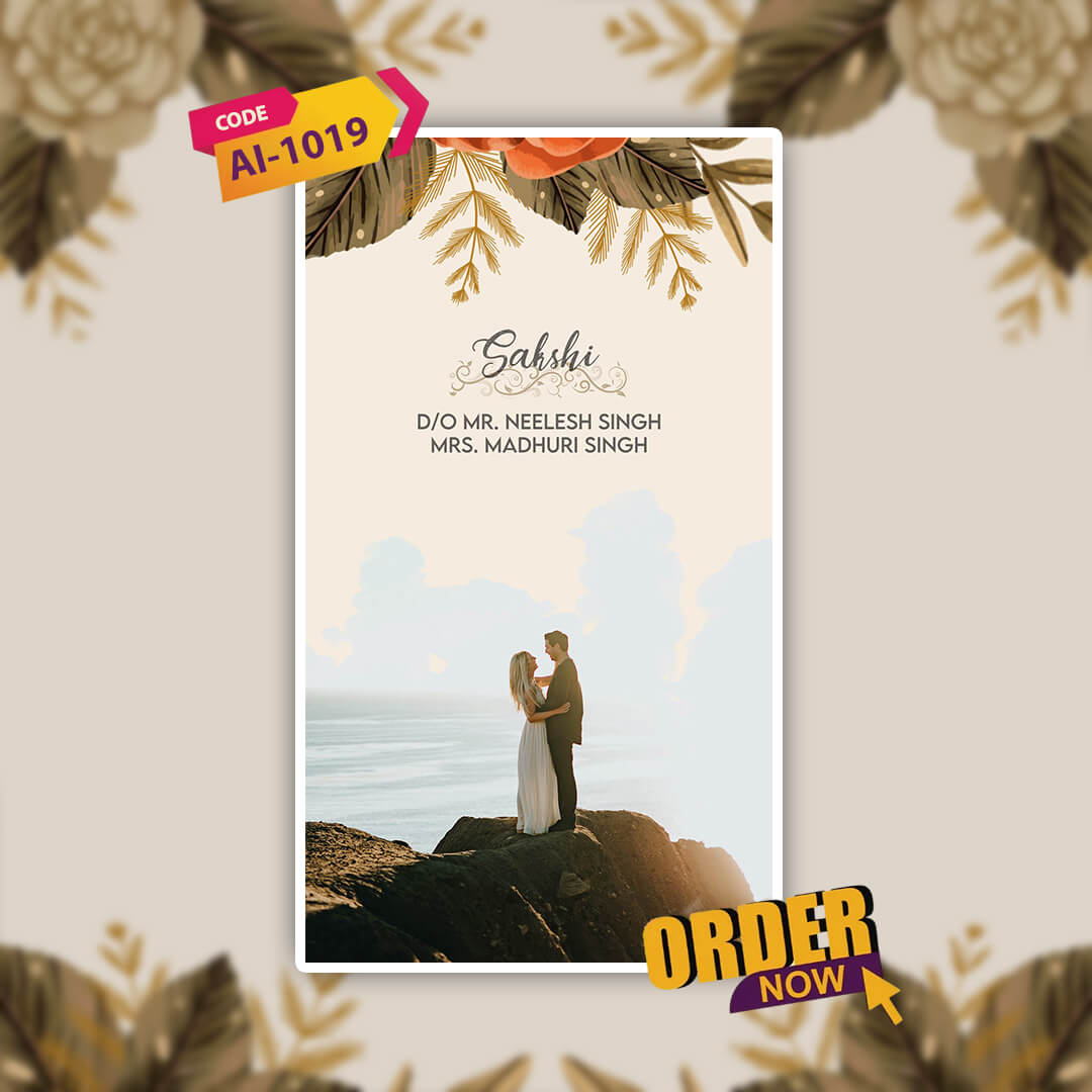 Wedding Video Invitation | pastel backgrounds| AI-1019