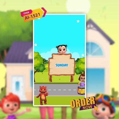 Cocomelon Theme Birthday Invitation Video | AI-1521