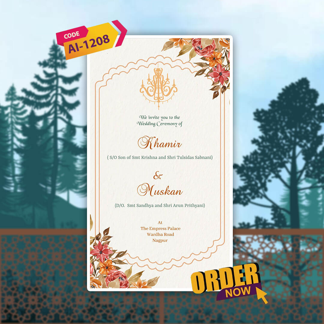 Custom Love Story Wedding Invitation Video | Chic Romantic | AI-1208