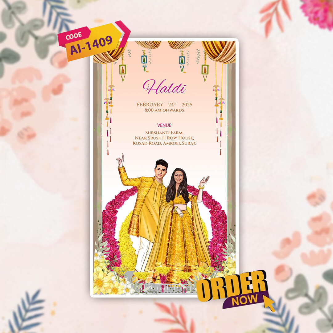 Buddhist Wedding Invitation Video | Green-Themed | AI-1409