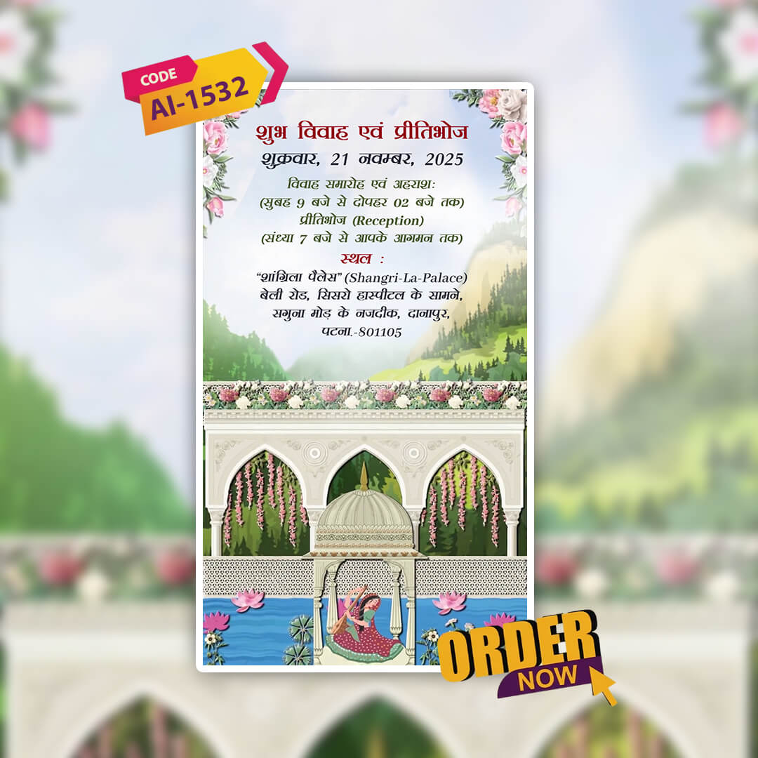 Digital Wedding Invitation Video | AI-1532