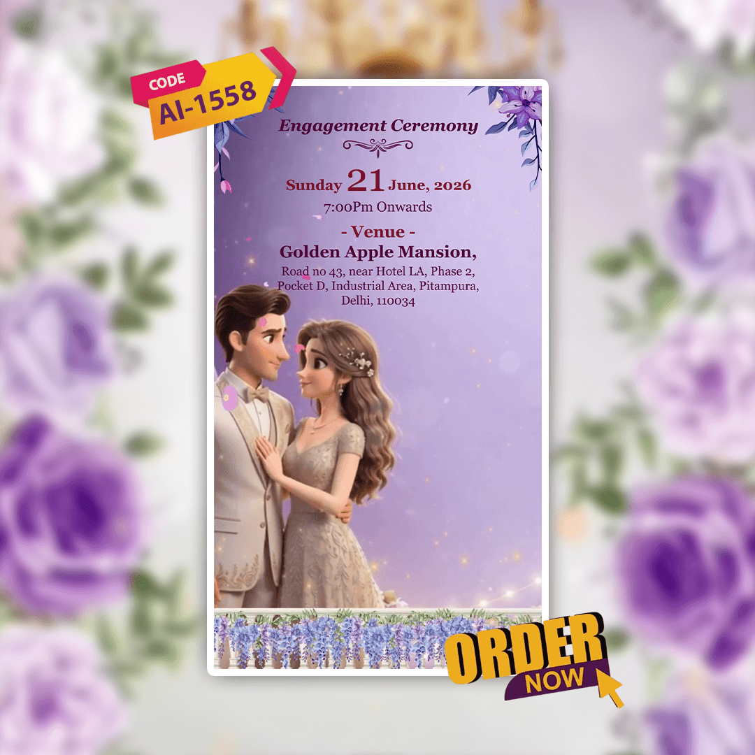 Engagement Invitation Video | Ring Ceremony Video Invitation | AI-1558