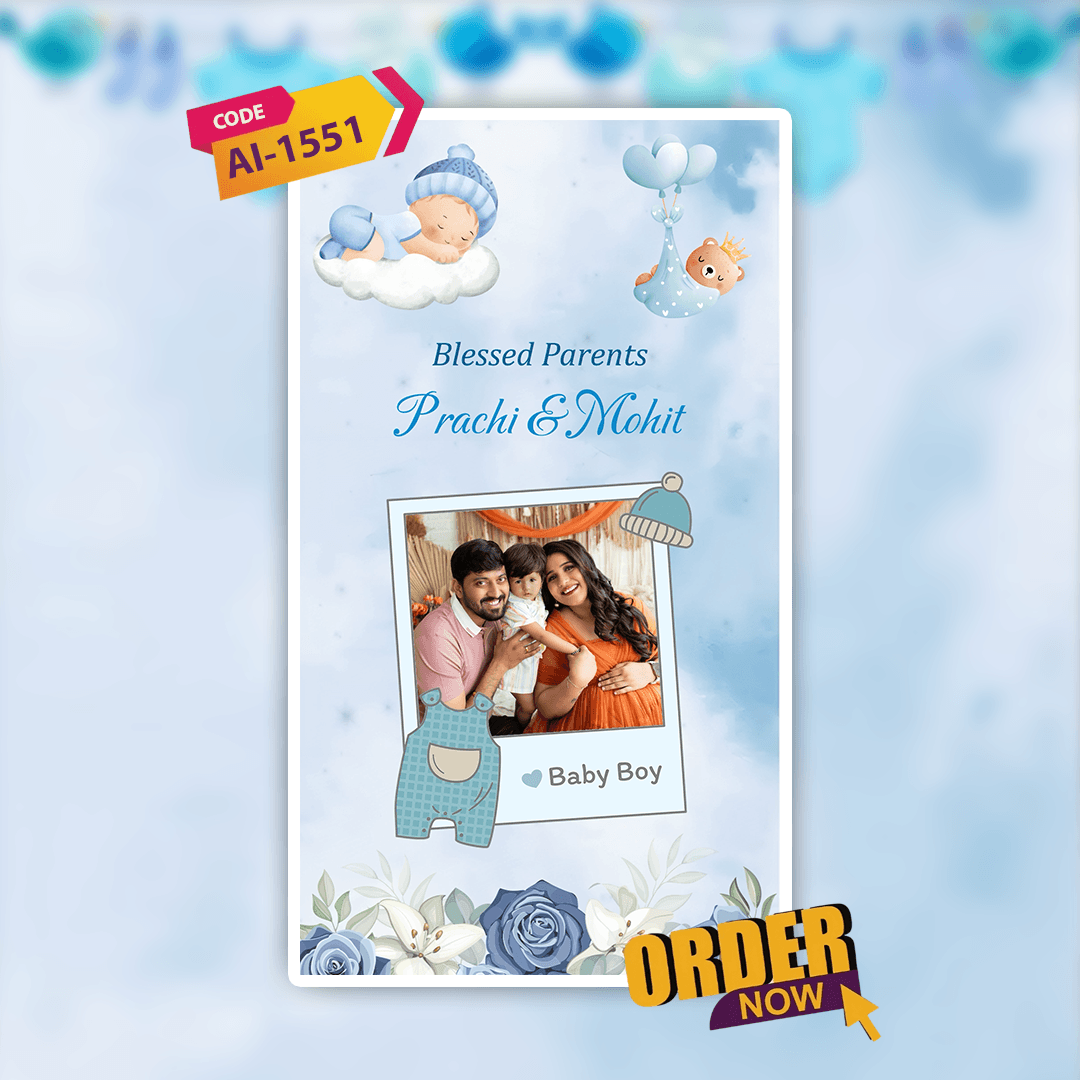 Baby Naming Ceremony Invitation | Cradle Ceremony Invitation Video | AI-1551