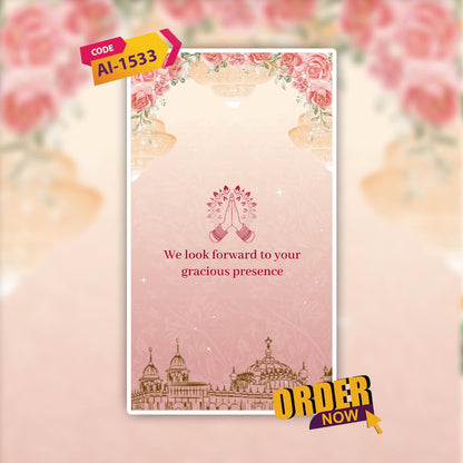 Sikh Wedding Invitation Video | Punjabi Wedding Video Invitation | AI-1533