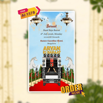 Wedding Invitation Video | Caricature Wedding Video Invitation | AI-1578